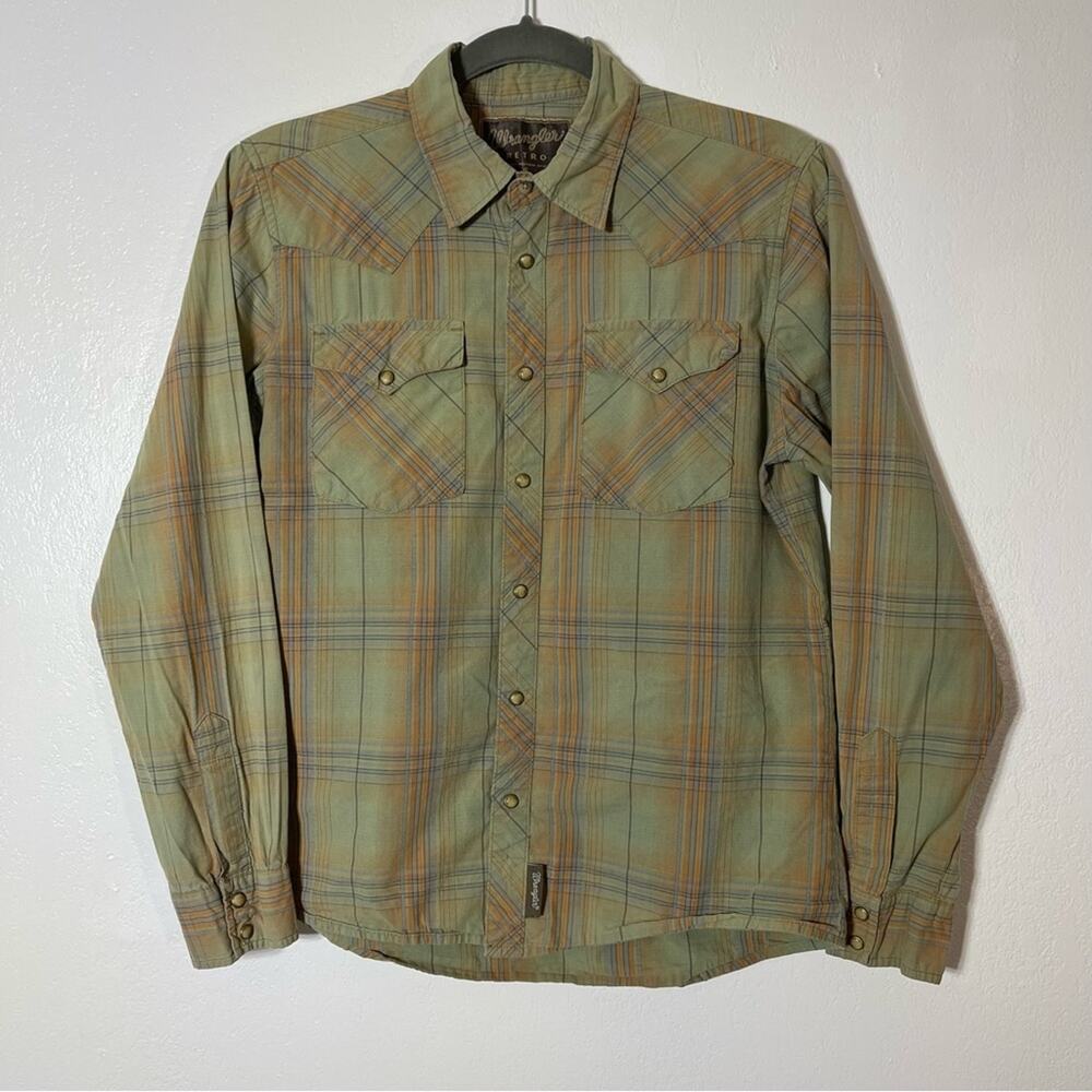 Wrangler Retro, Plaid Snap Shirt Long Sleeve. Size XL(14/16) Excellent condition